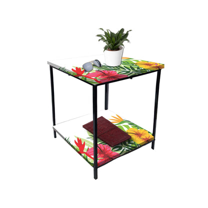 Small Table for Bedroom Side Table for Corner Rack - Floral Nutcase