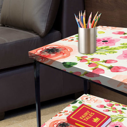 Small Table for Bedroom Side Table for Corner Rack - Floral Nutcase