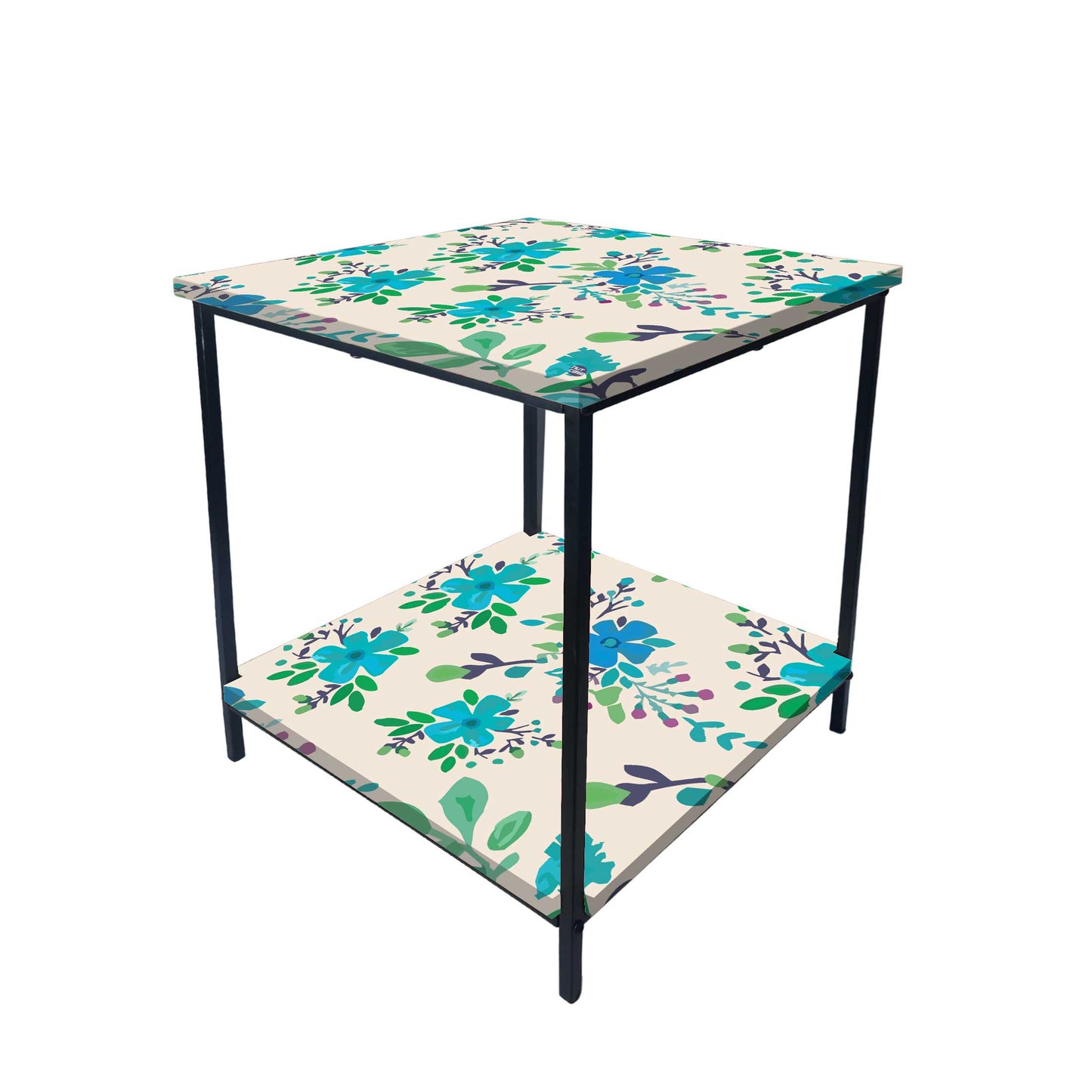 Small Table for Bedroom Side Table for Corner Rack - Floral Nutcase