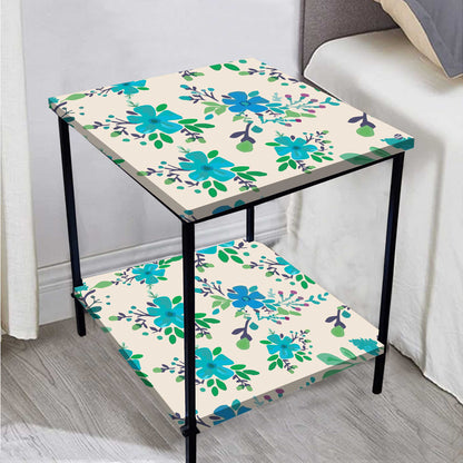 Small Table for Bedroom Side Table for Corner Rack - Floral Nutcase