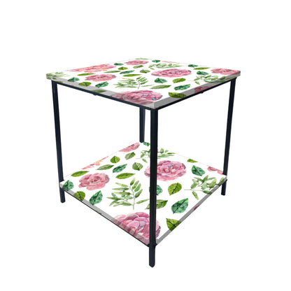 Small Table for Bedroom Side Table for Corner Rack - Floral Nutcase