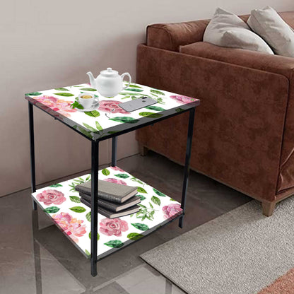 Small Table for Bedroom Side Table for Corner Rack - Floral Nutcase