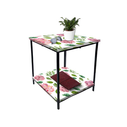 Small Table for Bedroom Side Table for Corner Rack - Floral Nutcase