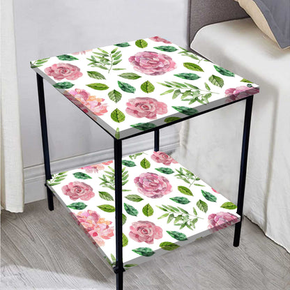 Small Table for Bedroom Side Table for Corner Rack - Floral Nutcase