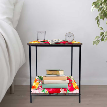 Metal Bedside Table for Corner Rack Bedroom, Sofa - FLORAL Nutcase