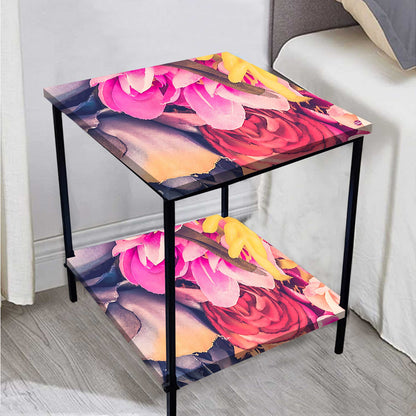 Metal Bedside Table for Corner Rack Bedroom, Sofa - FLORAL Nutcase