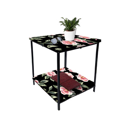 Metal Bedside Table for Corner Rack Bedroom, Sofa - FLORAL Nutcase