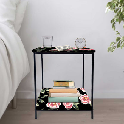 Metal Bedside Table for Corner Rack Bedroom, Sofa - FLORAL Nutcase