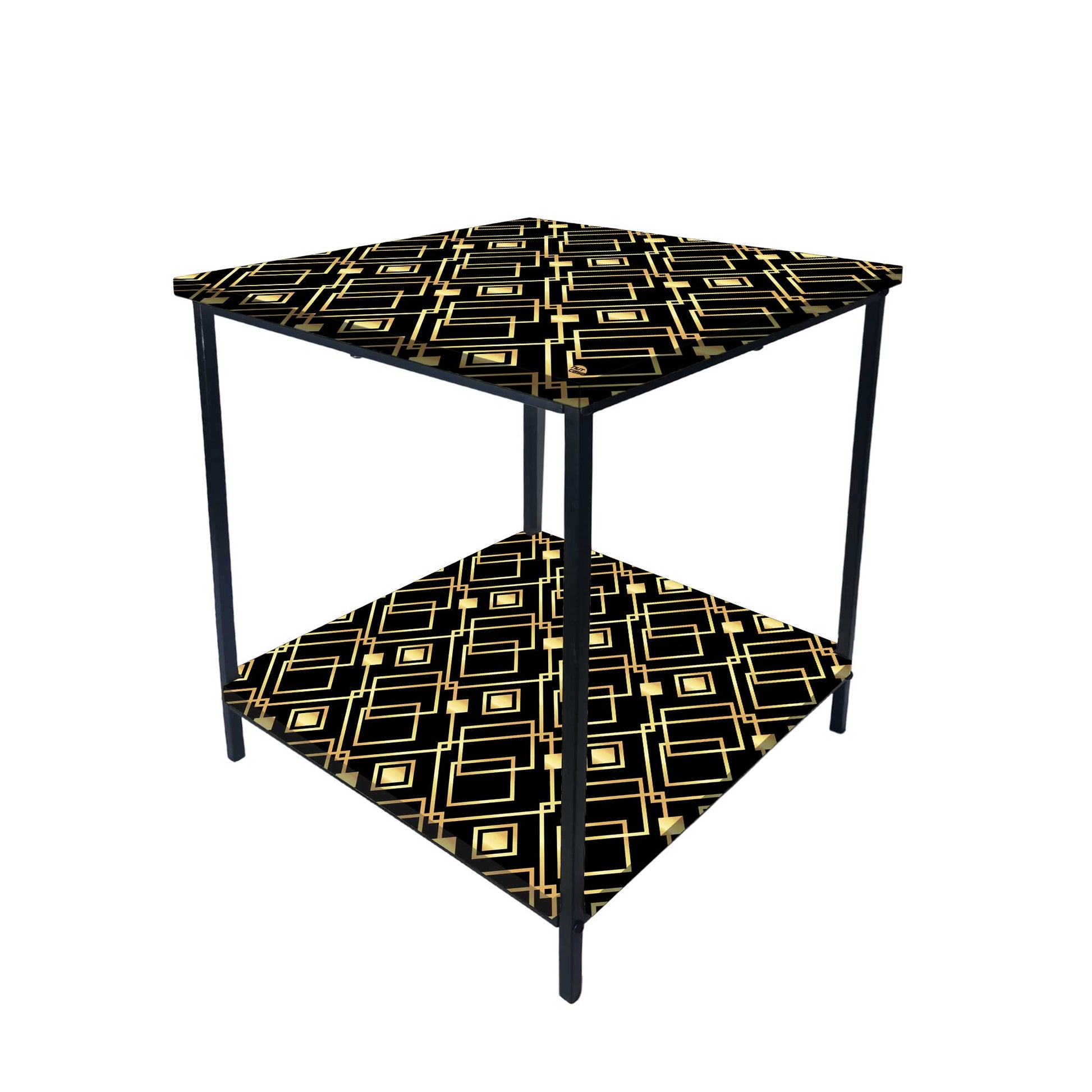 Metal Bedside Table for Corner Rack Bedroom, Living Room - GATSBY Nutcase