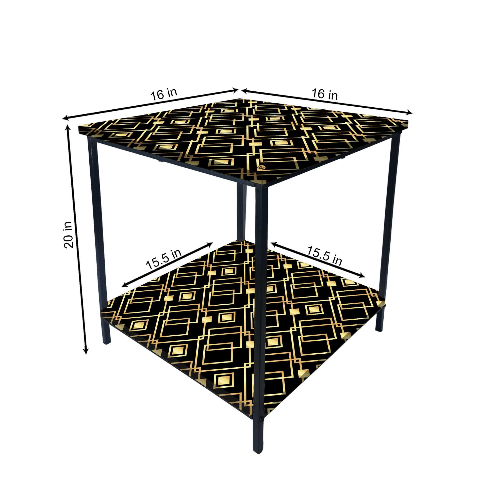 Metal Bedside Table for Corner Rack Bedroom, Living Room - GATSBY Nutcase