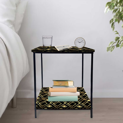 Metal Bedside Table for Corner Rack Bedroom, Living Room - GATSBY Nutcase