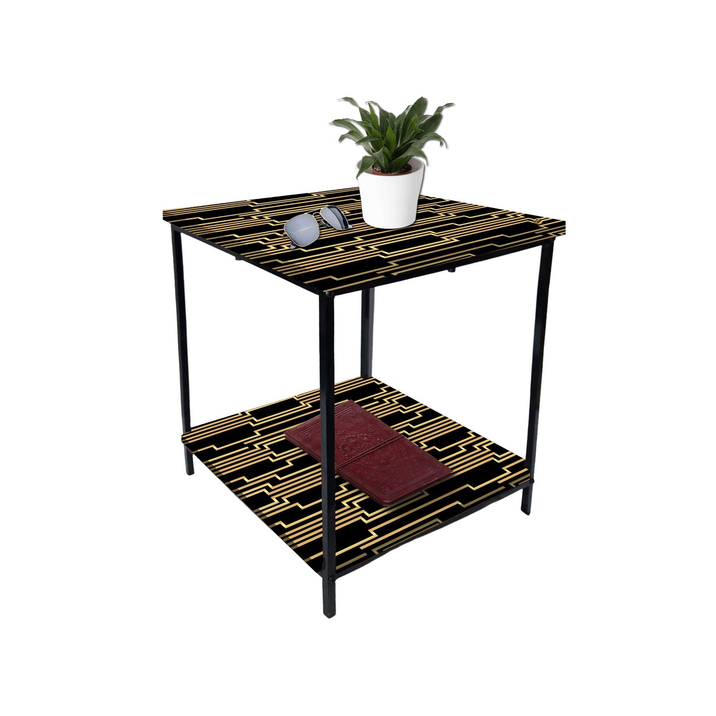Metal Bedside Table for Corner Rack Bedroom, Living Room - GATSBY Nutcase