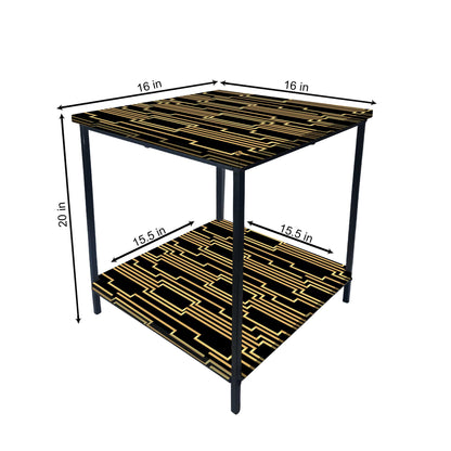 Metal Bedside Table for Corner Rack Bedroom, Living Room - GATSBY Nutcase