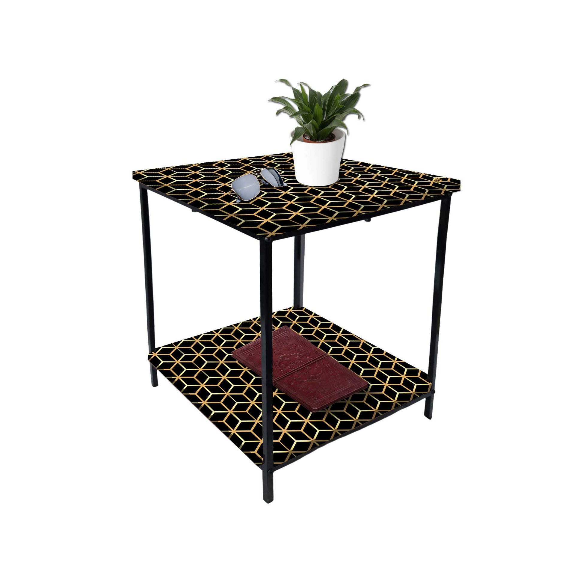 Metal Bedside Table for Corner Rack Bedroom, Living Room - GATSBY Nutcase