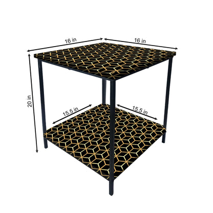 Metal Bedside Table for Corner Rack Bedroom, Living Room - GATSBY Nutcase