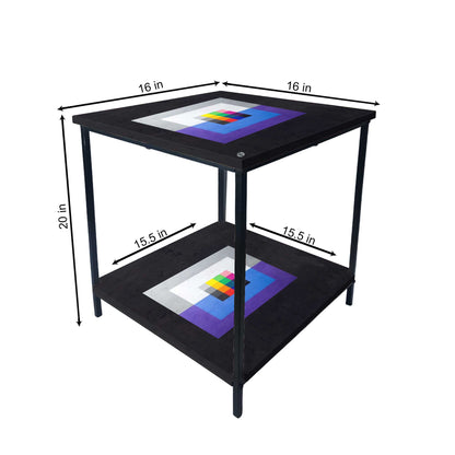 Small Side Table for Bedroom with Storage - GEOMETRIC Nutcase