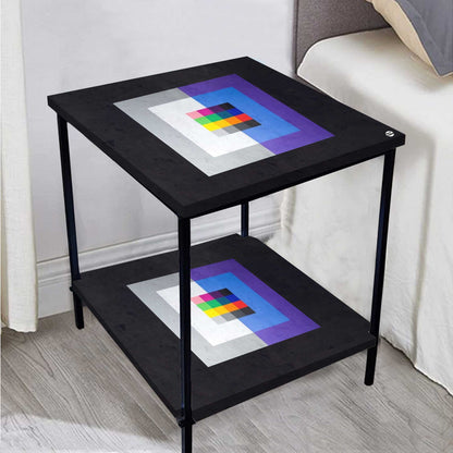 Small Side Table for Bedroom with Storage - GEOMETRIC Nutcase