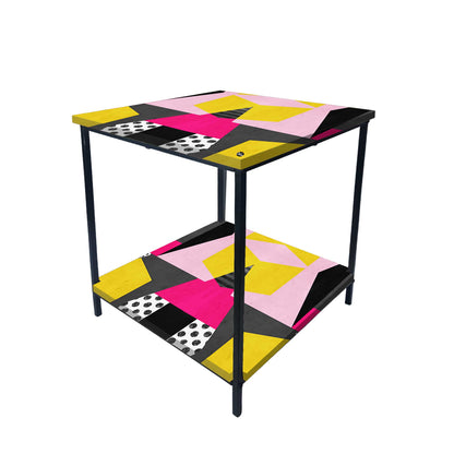 Small Side Table for Bedroom with Storage - GEOMETRIC Nutcase