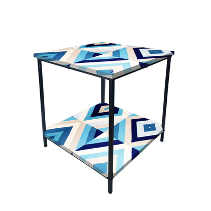 Small Side Table for Bedroom with Storage - GEOMETRIC Nutcase