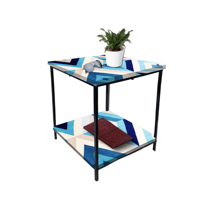 Small Side Table for Bedroom with Storage - GEOMETRIC Nutcase