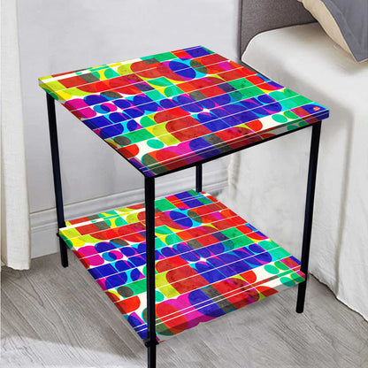 Small Side Table for Bedroom with Storage - GEOMETRIC Nutcase