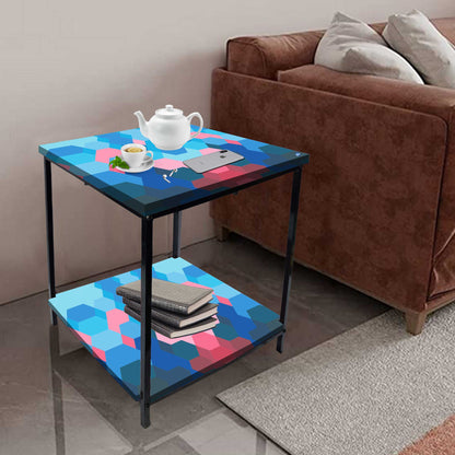 Sofa Side Table for Living Room/Bedroom Storage - GEOMETRIC Nutcase