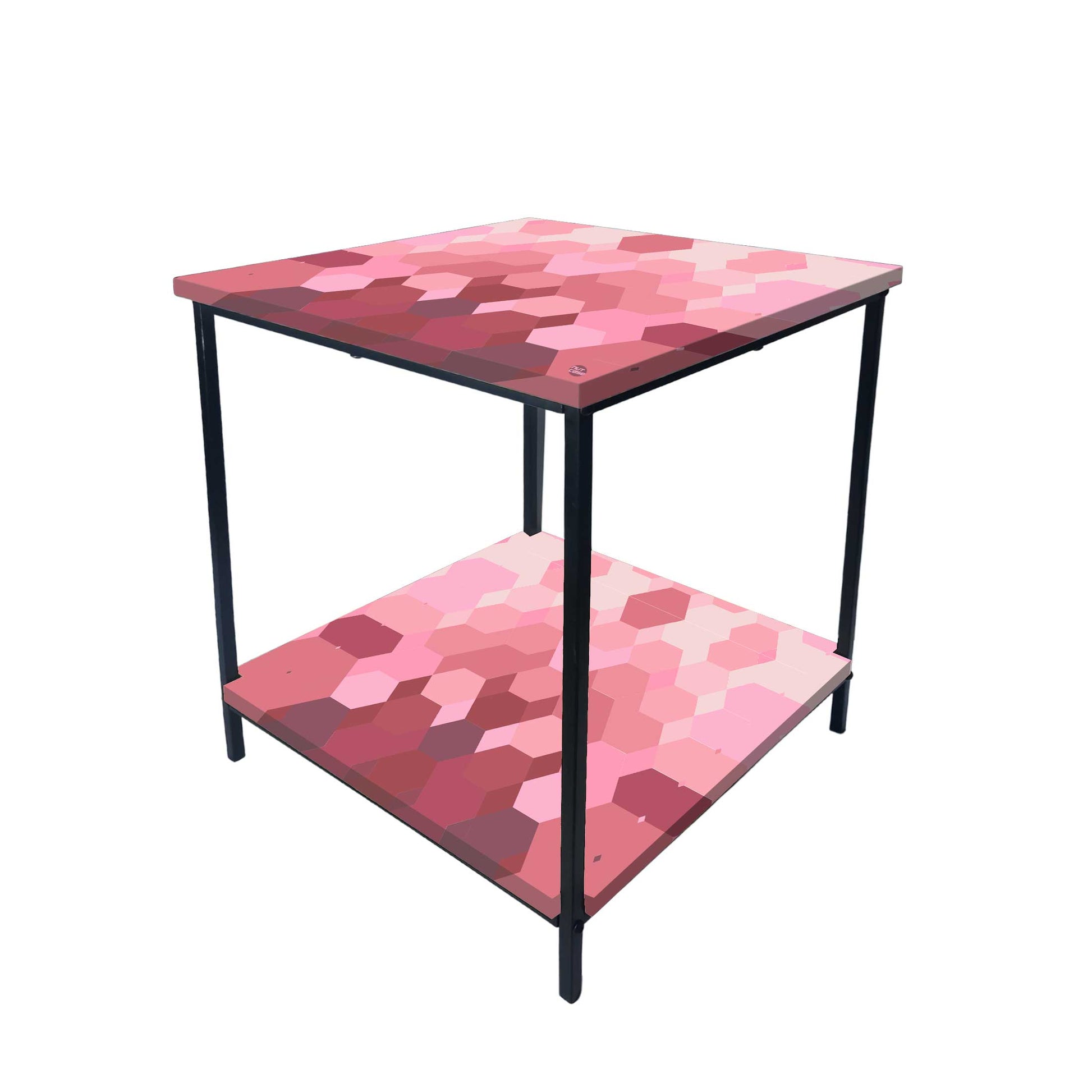 Sofa Side Table for Living Room/Bedroom Storage - GEOMETRIC Nutcase