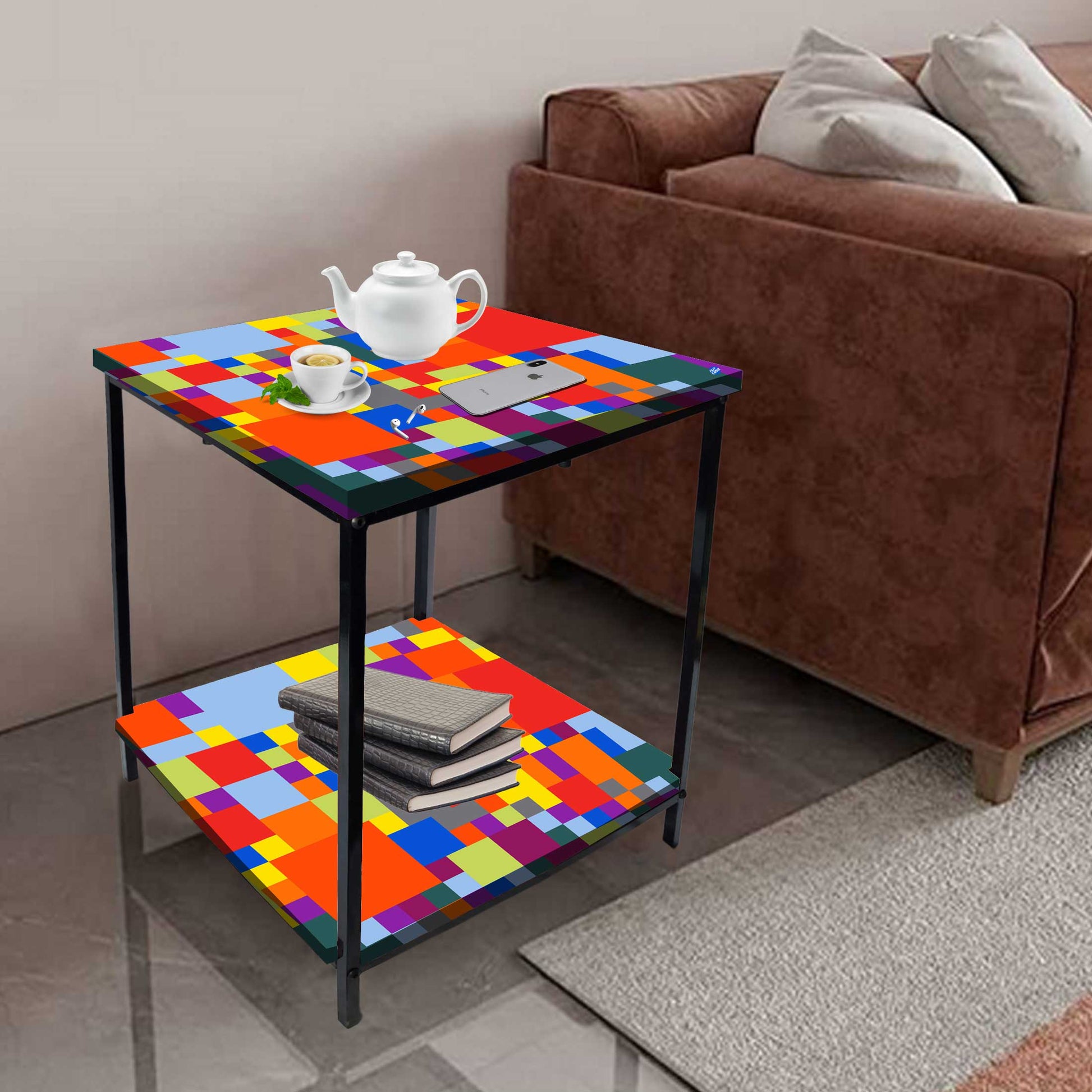 Sofa Side Table for Living Room Furniture - GEOMETRIC Nutcase