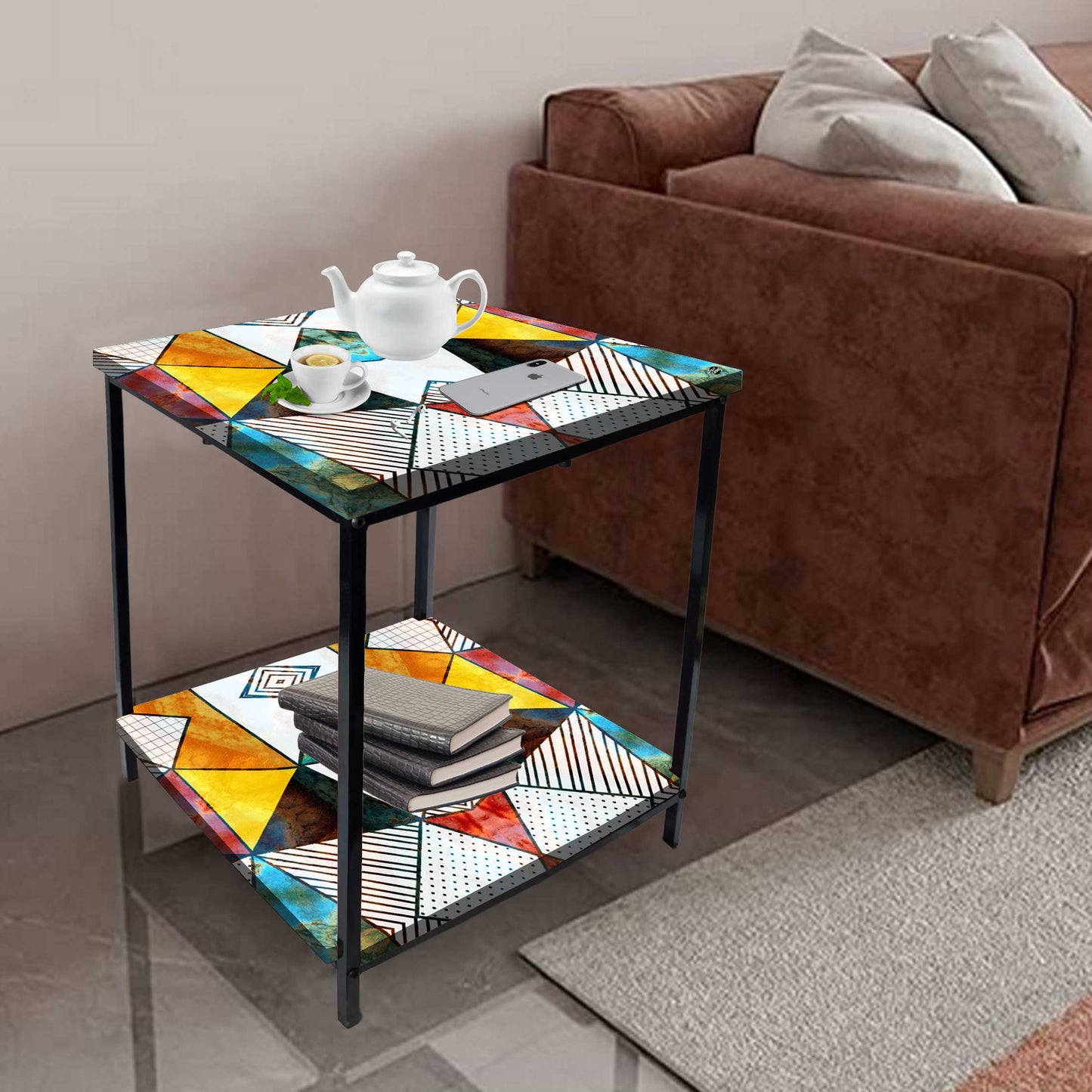 Sofa Side Table for Living Room Furniture - GEOMETRIC Nutcase