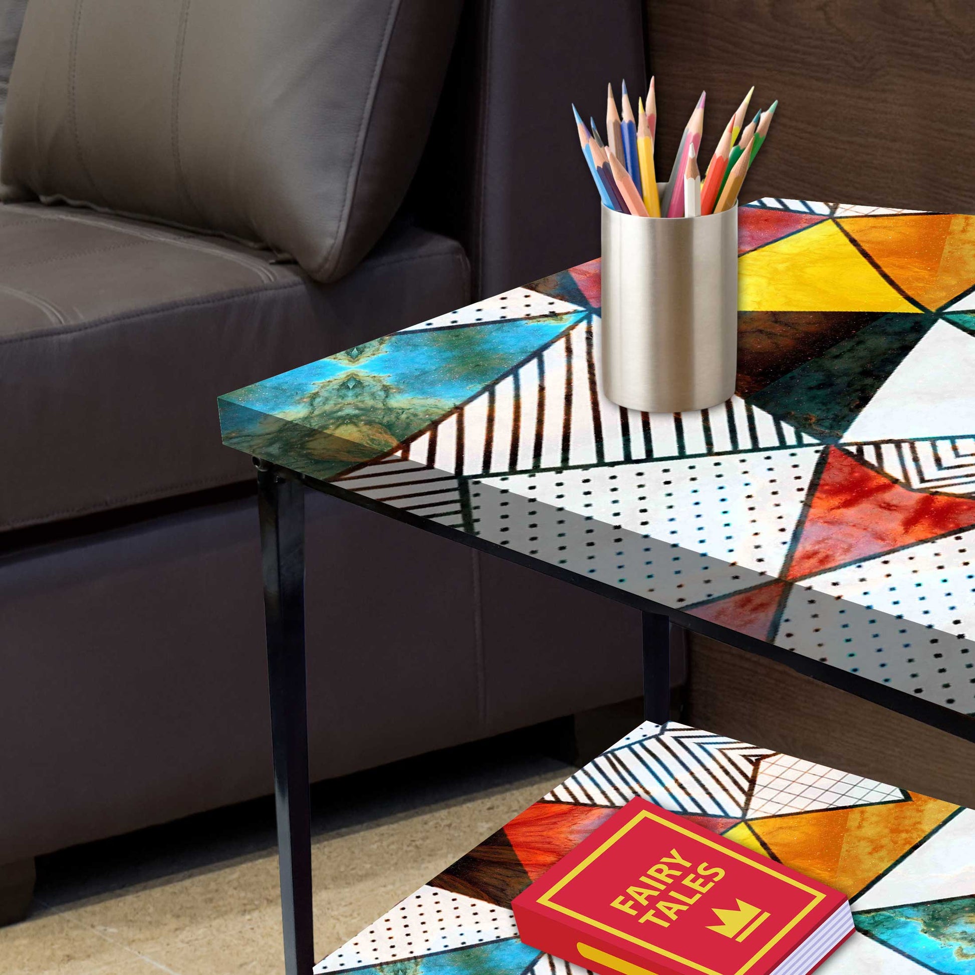 Sofa Side Table for Living Room Furniture - GEOMETRIC Nutcase