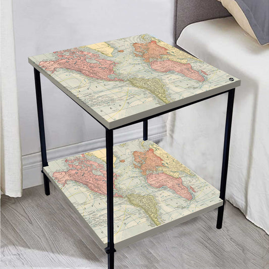 Designer Bedside Table for Bedroom with Storage - MAP Nutcase