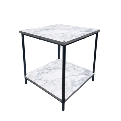 Small Bedside Table for Living Room Corner Rack - Digital Marble Nutcase