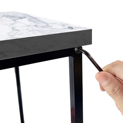 Small Bedside Table for Living Room Corner Rack - Digital Marble Nutcase