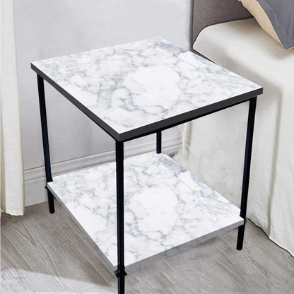 Small Bedside Table for Living Room Corner Rack - Digital Marble Nutcase