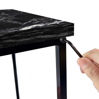 Small Bedside Table for Living Room Corner Rack - Digital Marble Nutcase