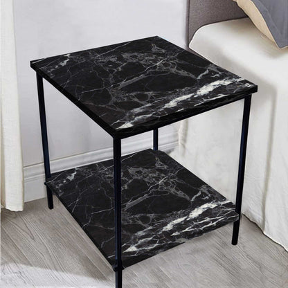 Small Bedside Table for Living Room Corner Rack - Digital Marble Nutcase