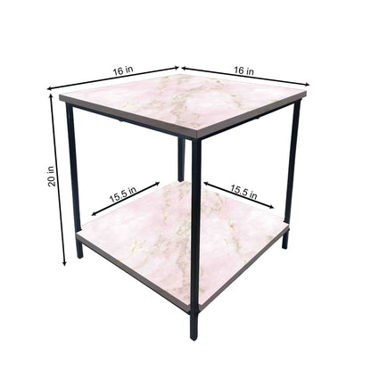 Small Bedside Table for Living Room Corner Rack - Digital Marble Nutcase