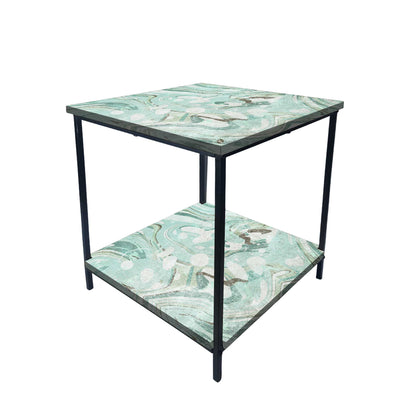 Small Bedside Table for Living Room Corner Rack - Digital Marble Nutcase