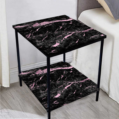 Small Bedside Table for Living Room Corner Rack - Digital Marble Nutcase