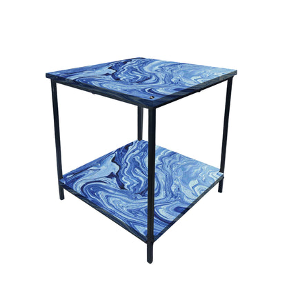 Small Bedside Table for Living Room Corner Rack - Digital Marble Nutcase