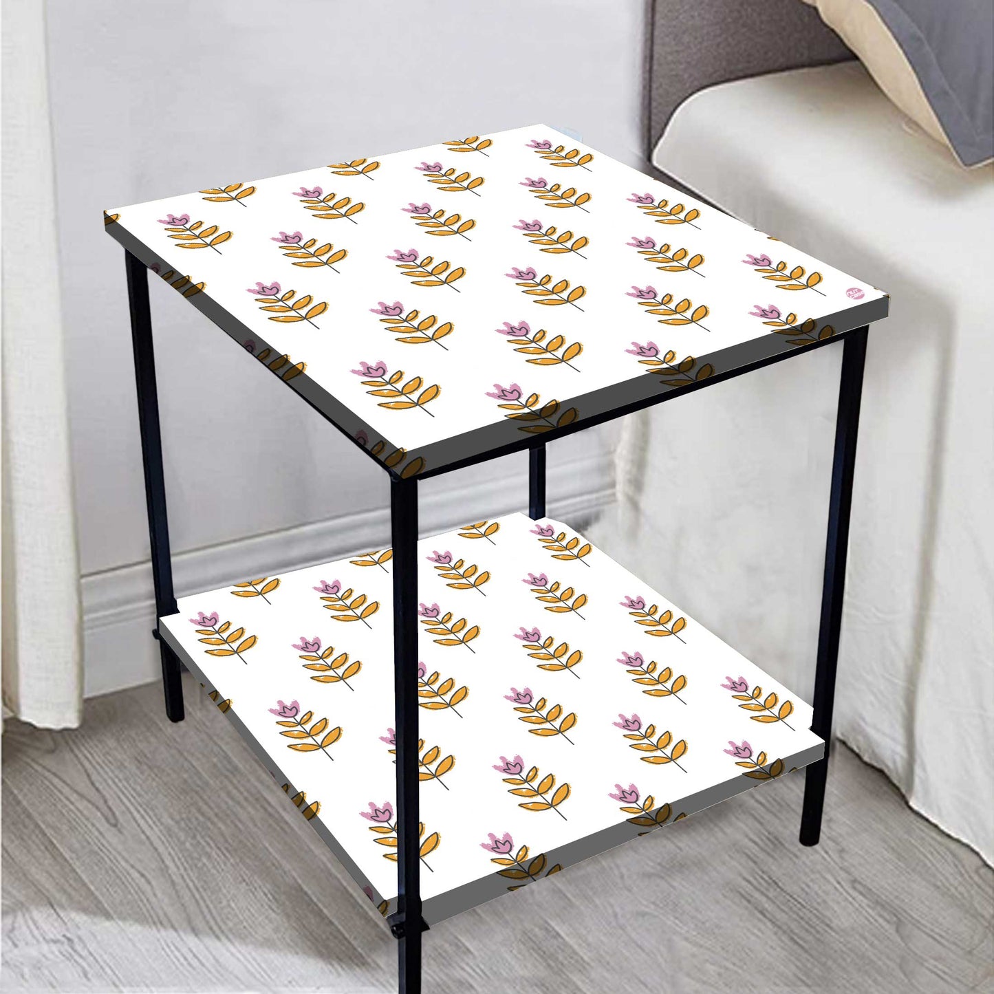 Small Side Table for Bedroom Corner Rack - Colorful Nutcase