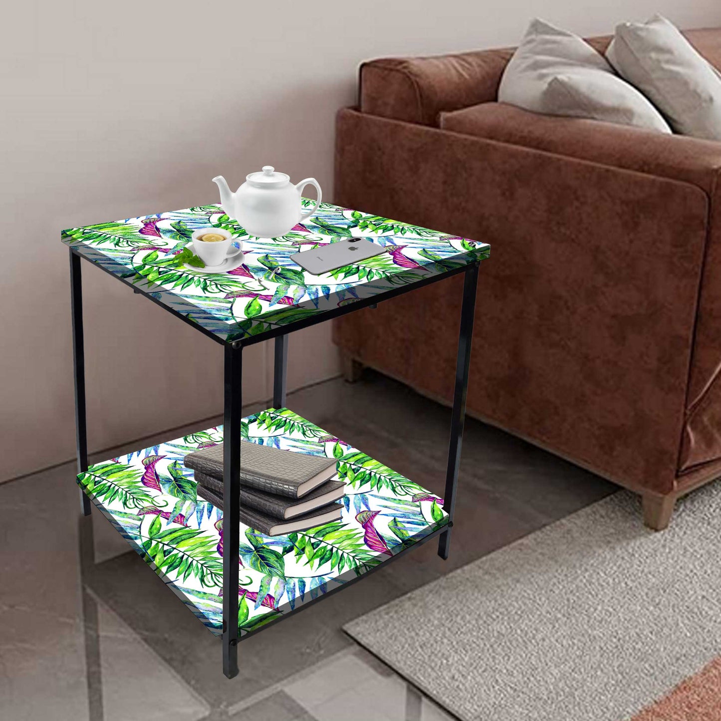 Living Room Bedside Stand Table for Storage Rack  - Tropical Nutcase