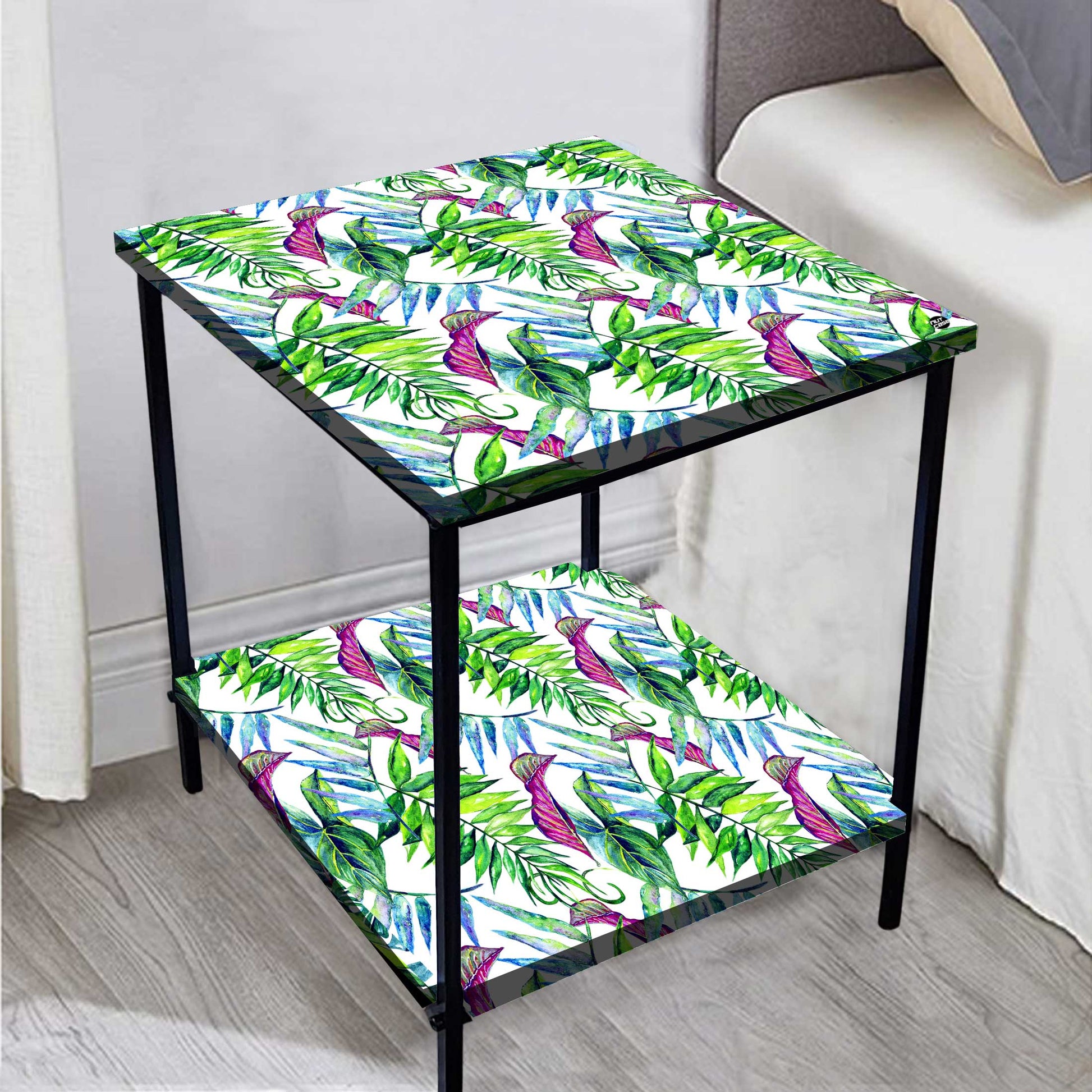 Living Room Bedside Stand Table for Storage Rack  - Tropical Nutcase