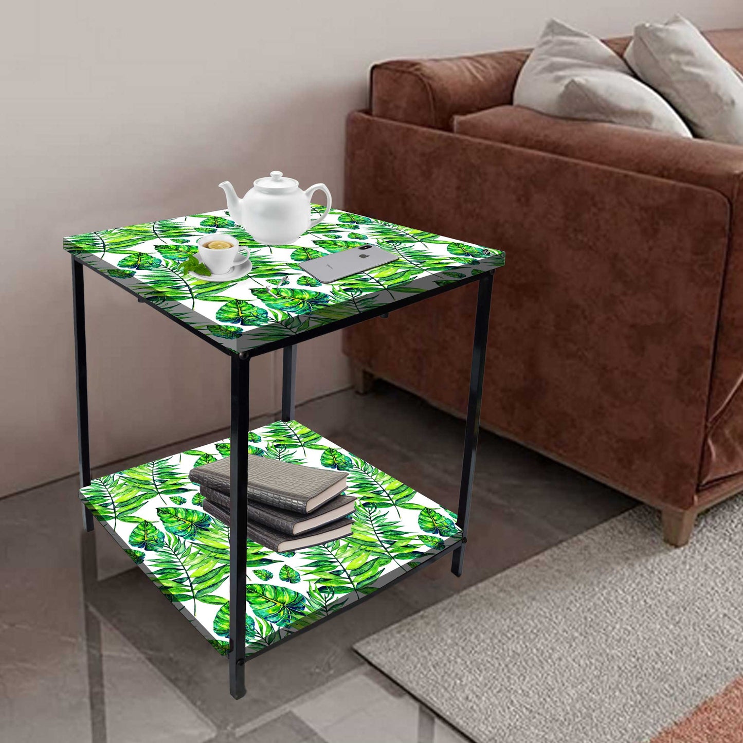 Living Room Bedside Stand Table for Storage Rack  - Tropical Nutcase