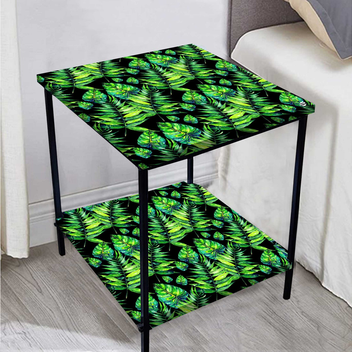 Lamp Tables for Bedroom Bedside Table Corner Rack - Leaf Nutcase