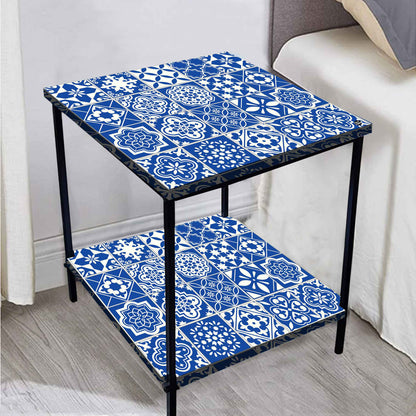 Designer Bedside Table for End Tables for Bedroom - Traditional Spanish Tiles Nutcase