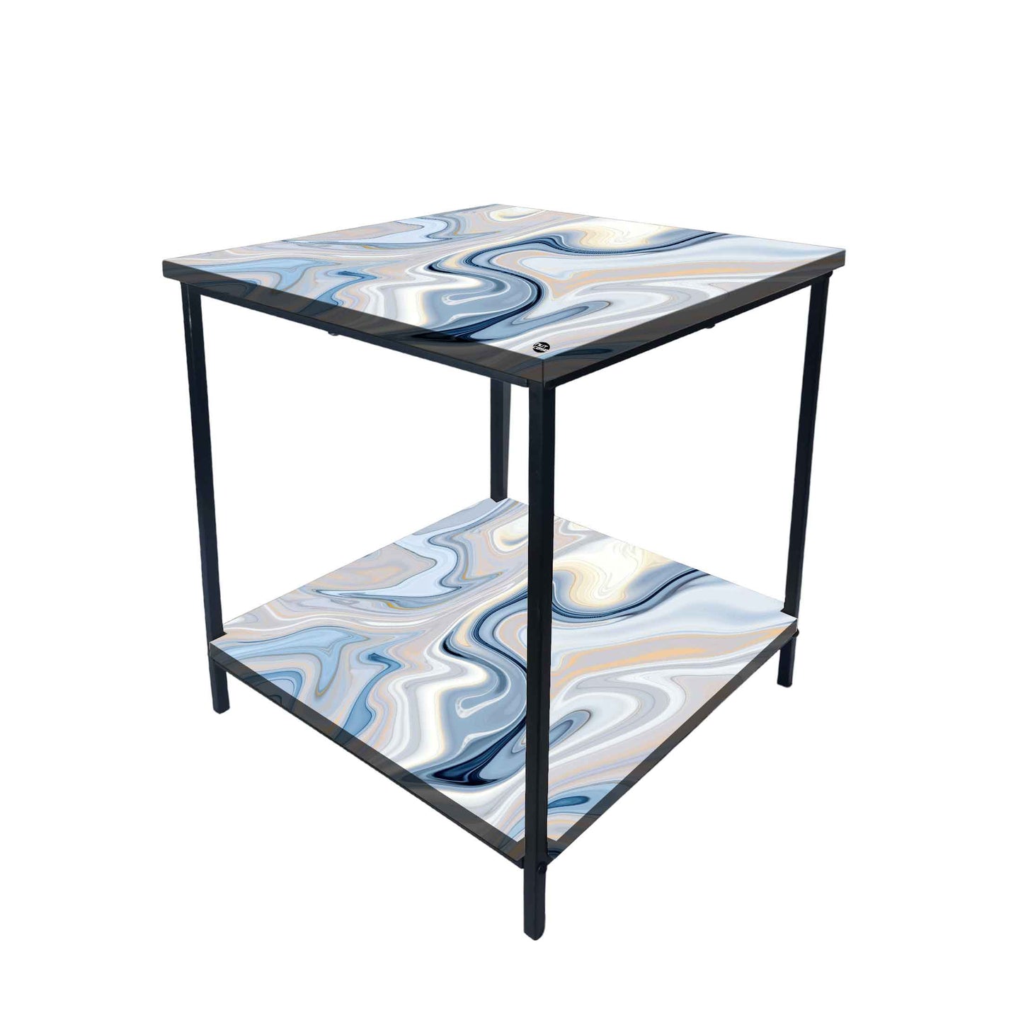 Designer Modern Bedside Table for Bedroom Living Room - Swirls Nutcase