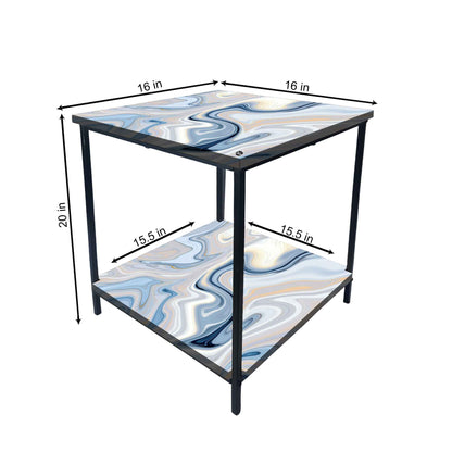 Designer Modern Bedside Table for Bedroom Living Room - Swirls Nutcase