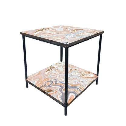 Designer Modern Bedside Table for Bedroom Living Room - Swirls Nutcase