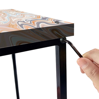 Designer Modern Bedside Table for Bedroom Living Room - Swirls Nutcase